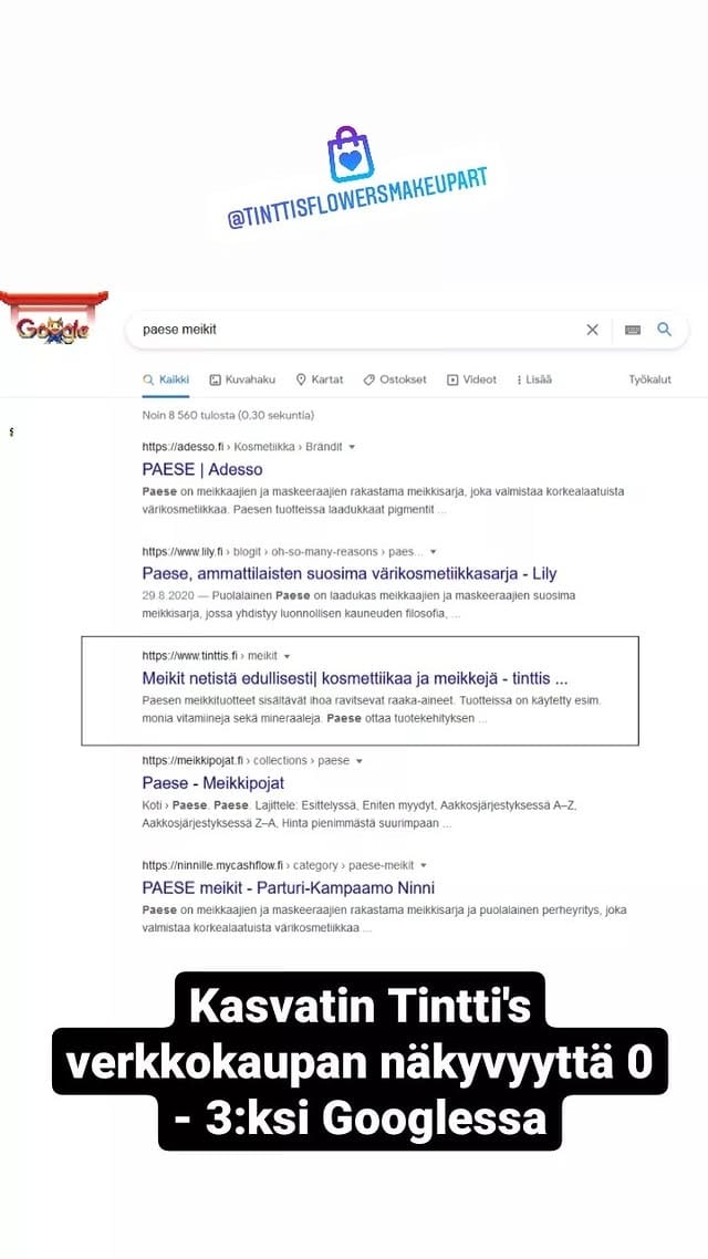 Hakukoneoptimointia-asiakastyö